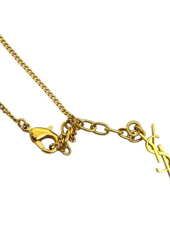 Saint Laurent Paris Chain Pochette Pouch Clutch Leather Gold Black Sophisticatio main image 0
